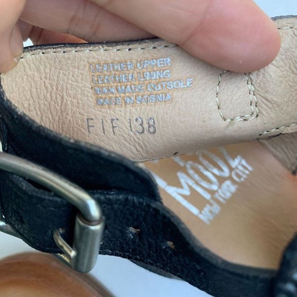 Miz Mooz FIFI Leather Ankle-Strap Sandals  38EU / 7.5-8US in Black $130 - Picture 10 of 11